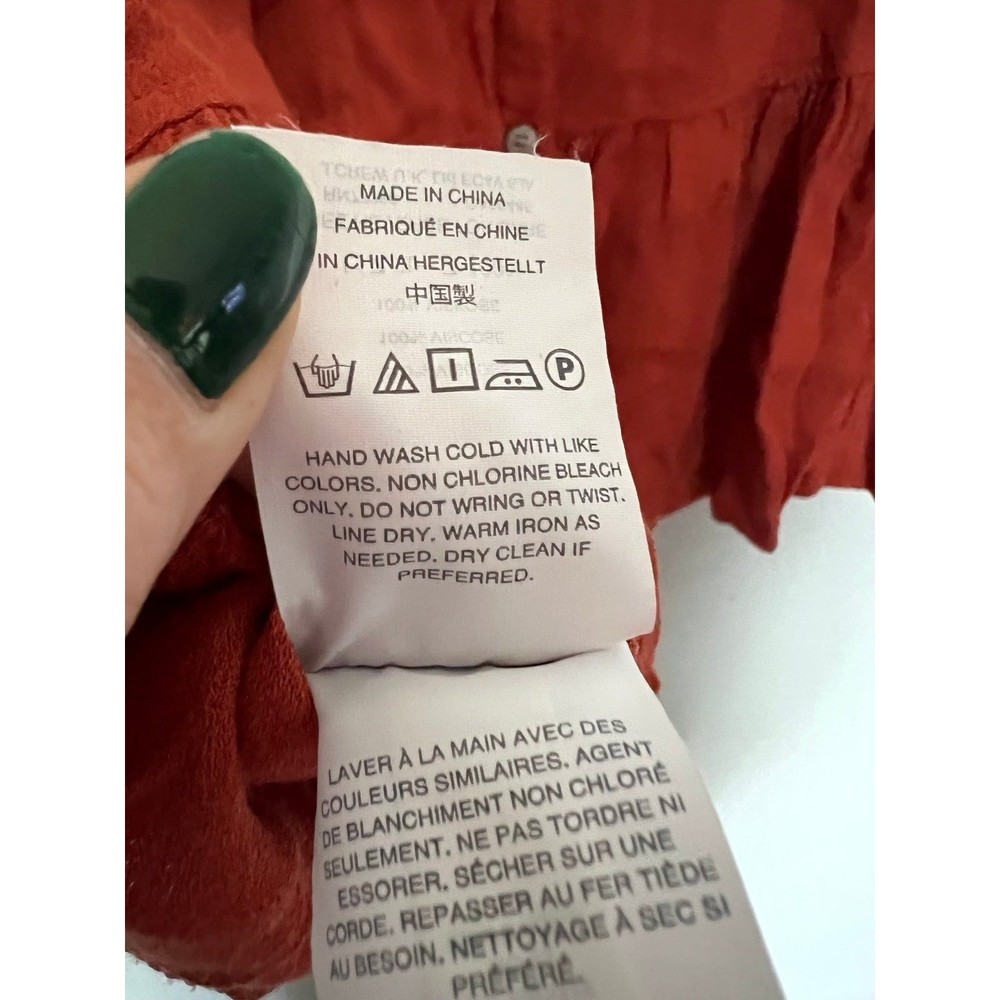 Madewell Blouse rust orange size XS women’s - Picture 5 of 5